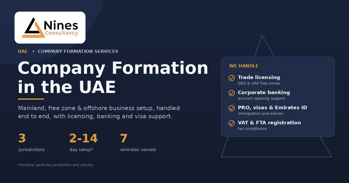 Company Formation in UAE Nines Consultancy